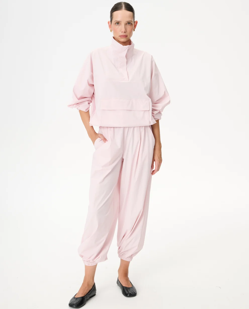 Różowe spodnie z ortalionu Lenny - Image #0