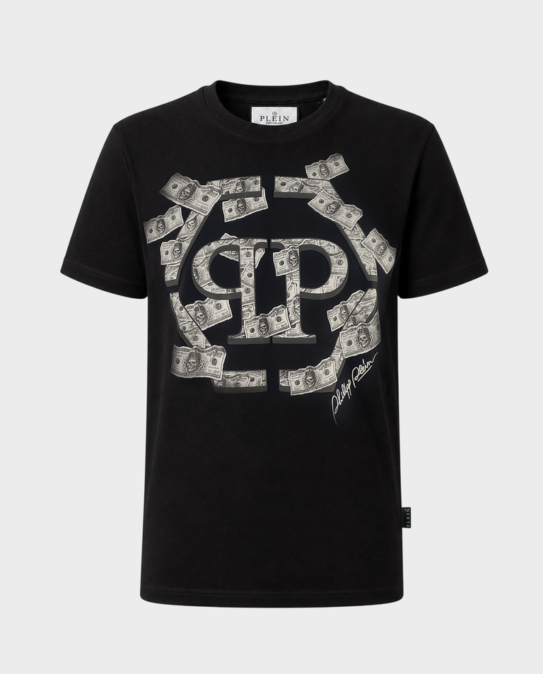 Czarny t-shirt Dollar Hexagon