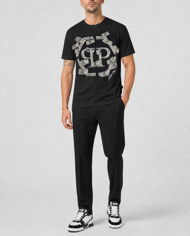 Czarny t-shirt Dollar Hexagon - Image #2