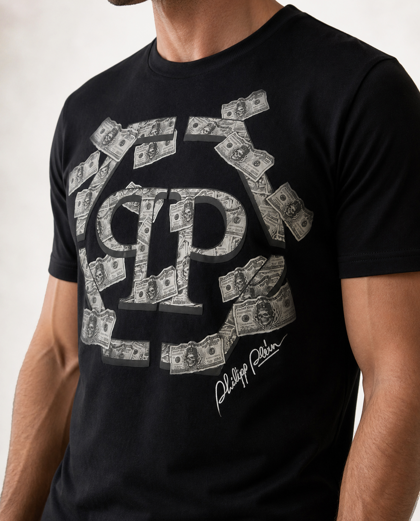 Czarny t-shirt Dollar Hexagon - Image #3