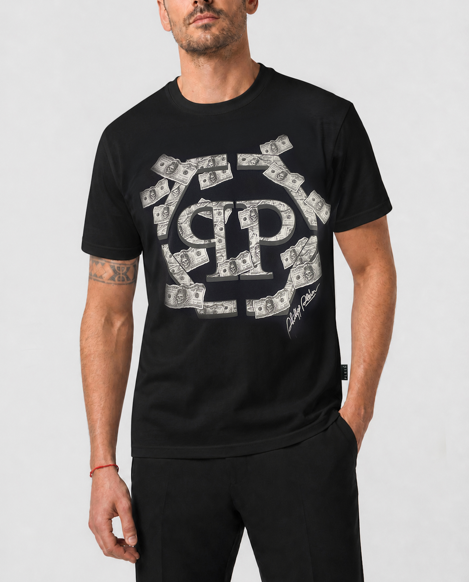 Czarny t-shirt Dollar Hexagon - Image #1
