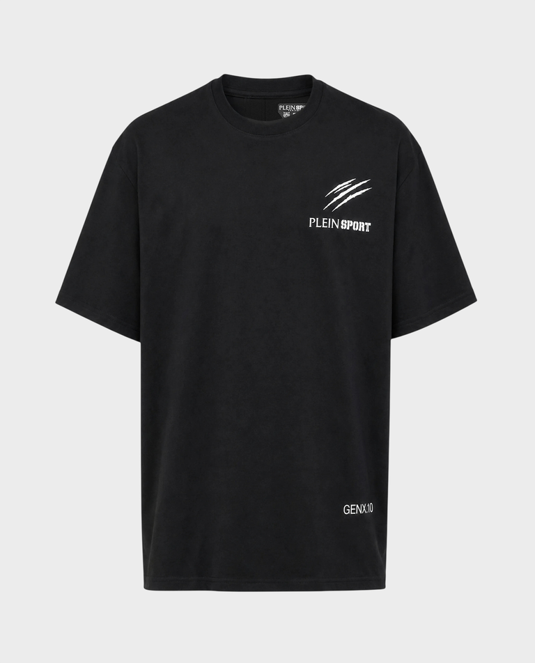 Czarny t-shirt z nadrukiem Basic