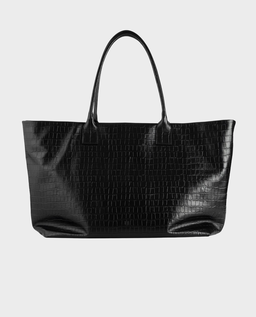Czarna skórzana torba Tote Croco - Image #0