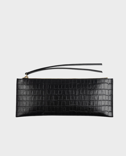 Czarna skórzana saszetka Posh Croco - Image #0