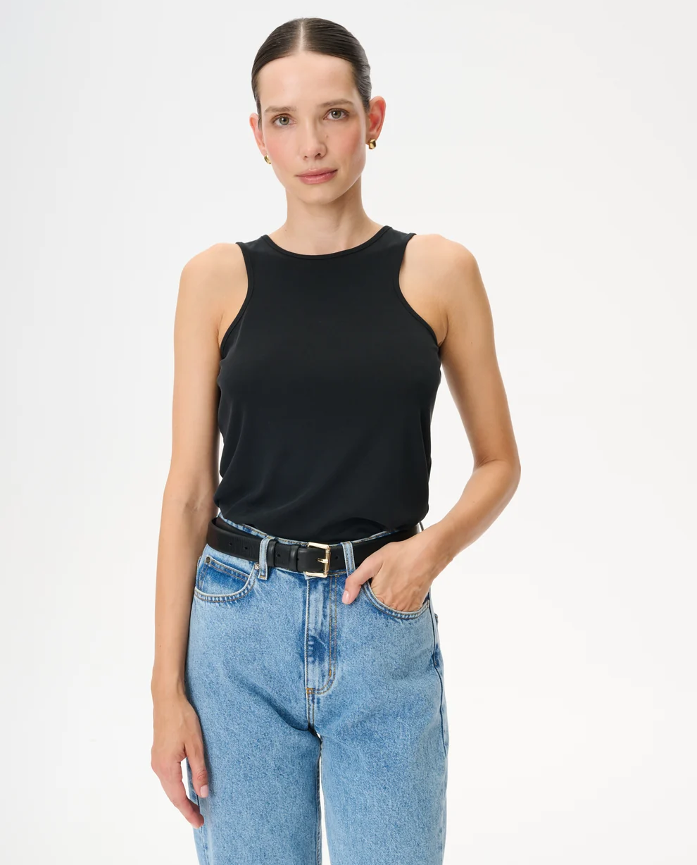 Czarny tanktop Marcello - Image #0