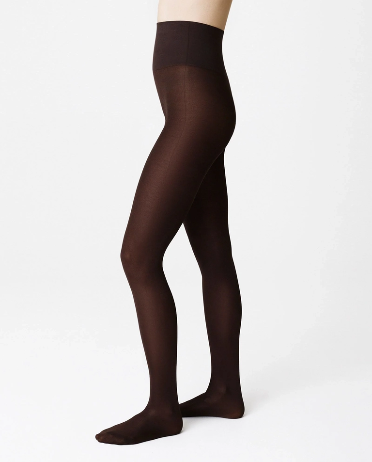 Ciemnobrązowe rajstopy Sanna Glossy