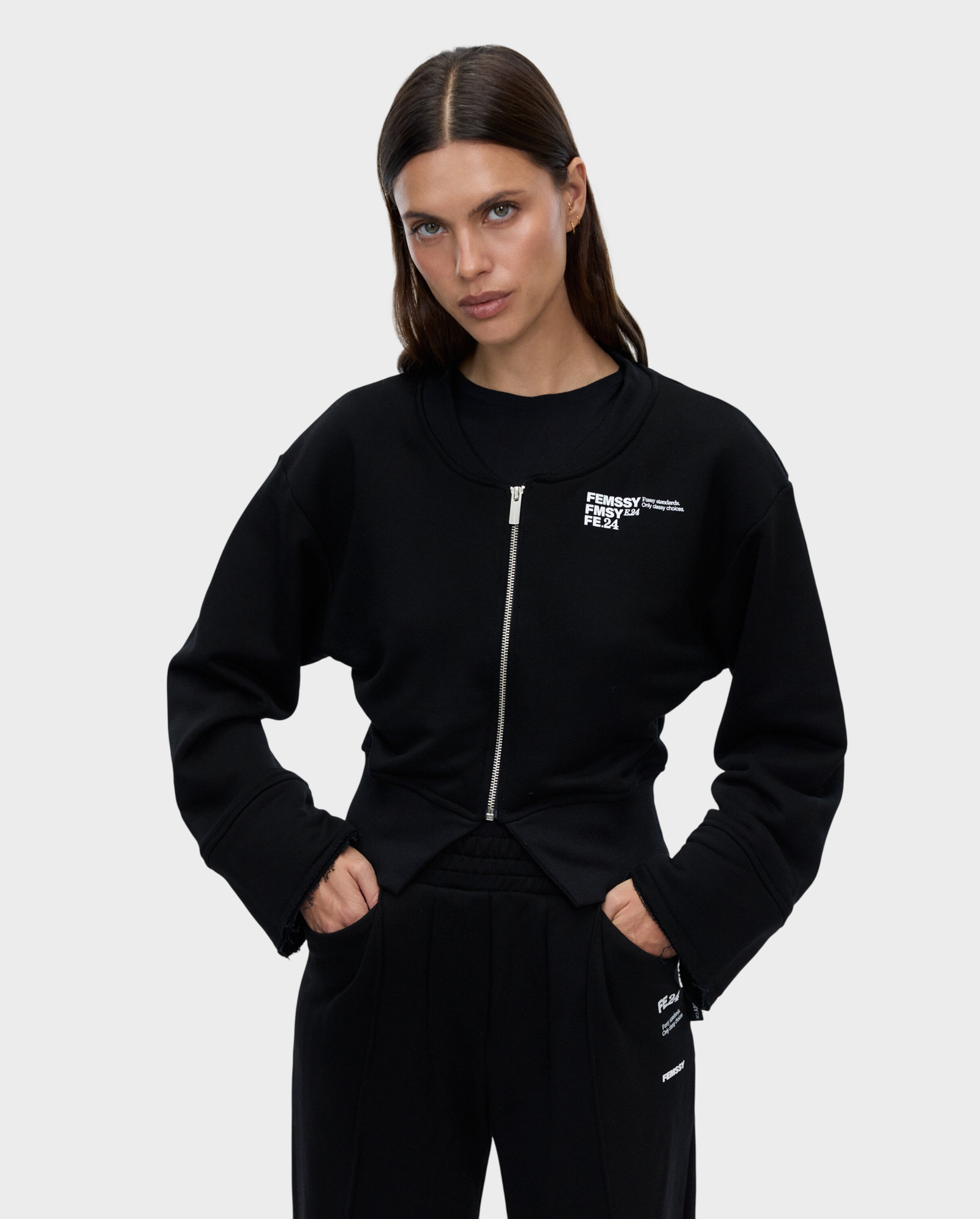 Czarna bluza Sculpt Zip Up - Image #1