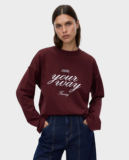 Burgundowy longsleeve Ava - Image #1