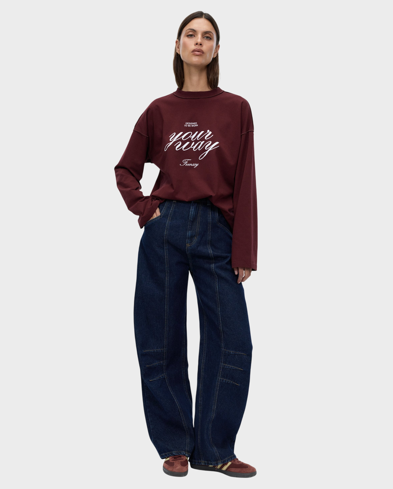 Burgundowy longsleeve Ava - Image #3