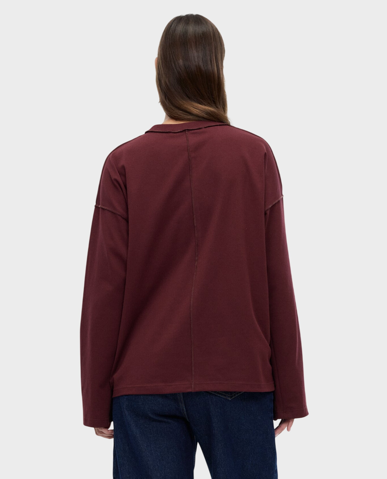 Burgundowy longsleeve Ava - Image #4