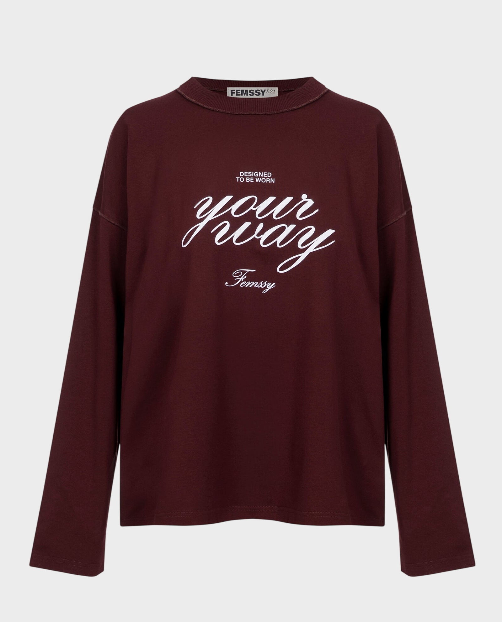 Burgundowy longsleeve Ava - Image #0