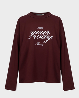 Burgundowy longsleeve Ava - Image #0