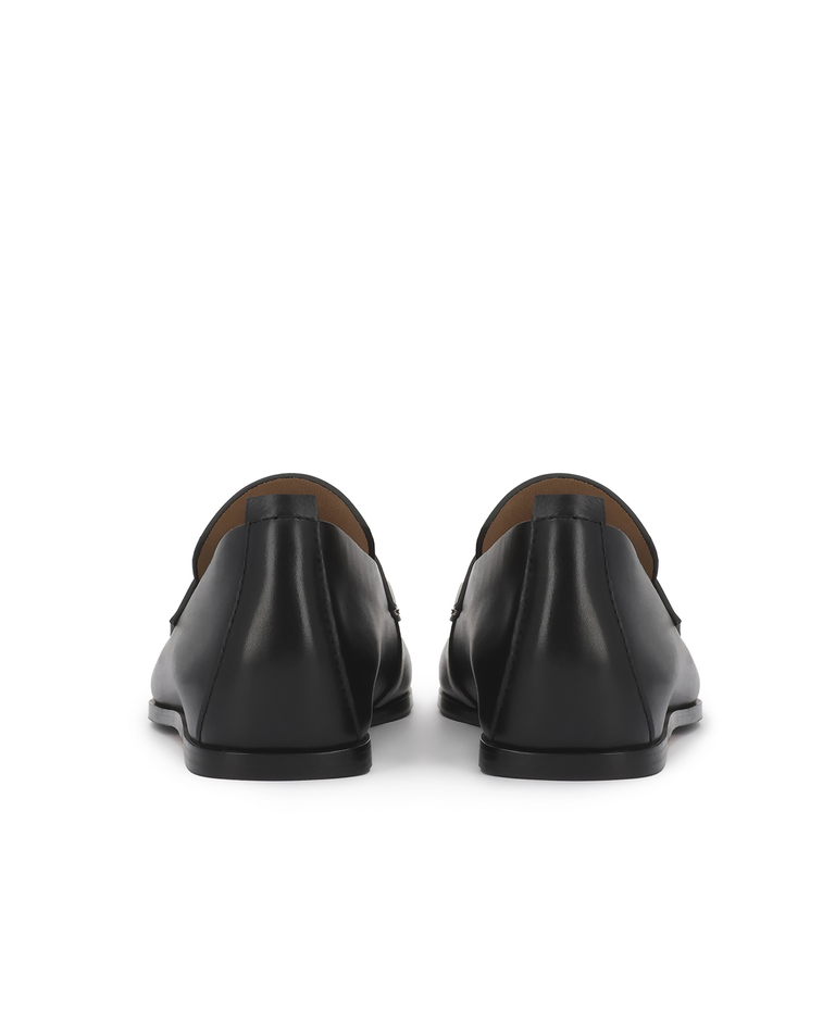 Czarne półbuty ze skóry naturalnej z kwadratowym noskiem KS MARET - Image #4