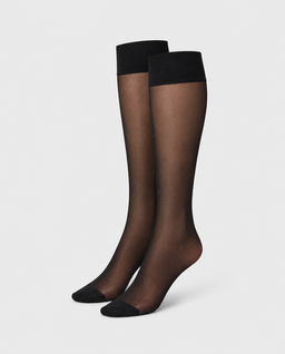 Czarne podkolanówki Elin Premium (2-pack) - Image #2