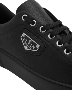 Czarne skórzane sneakersy Iconic - Image #6