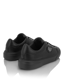 Czarne skórzane sneakersy Iconic - Image #3