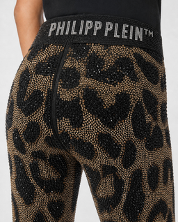 Legginsy w panterkę z kryształami - Image #3