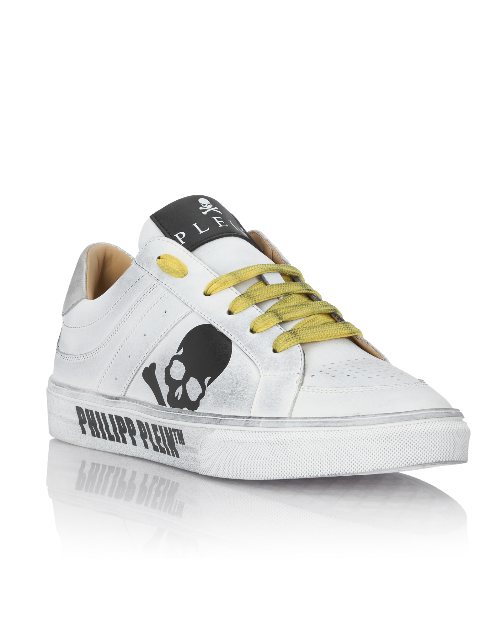 Skórzane sneakersy z motywem czaszki Retrokickz TM - Image #1