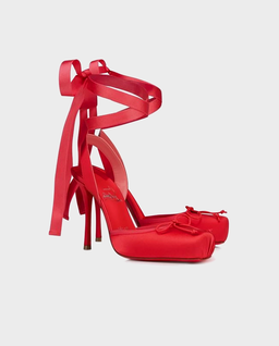 Czerwone szpilki Cassia Lace Up 100 - Image #1
