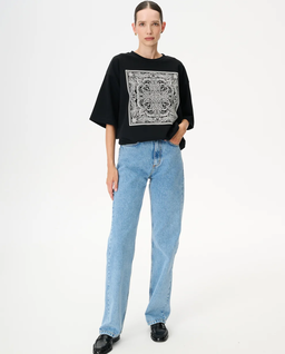 Czarny t-shirt z nadrukiem Weston - Image #3