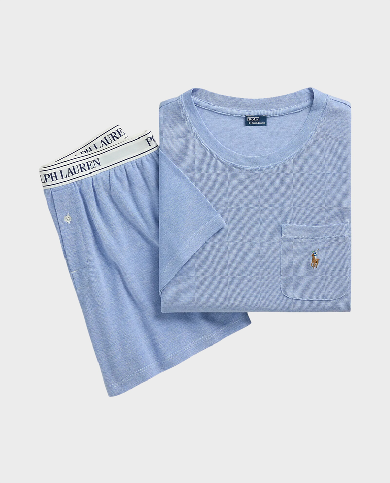 Błękitna piżama Oxford Knit Madison