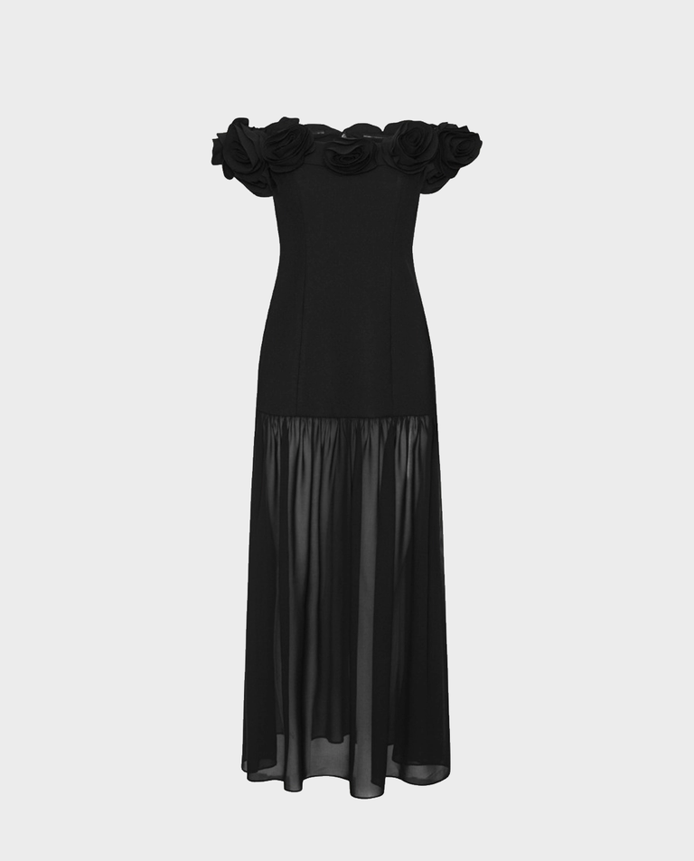 Czarna sukienka maxi