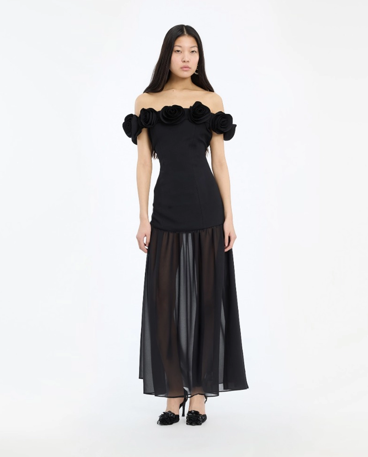 Czarna sukienka maxi - Image #1