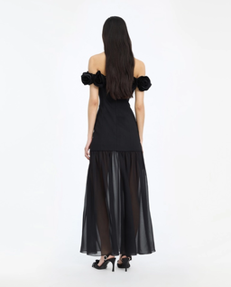 Czarna sukienka maxi - Image #2