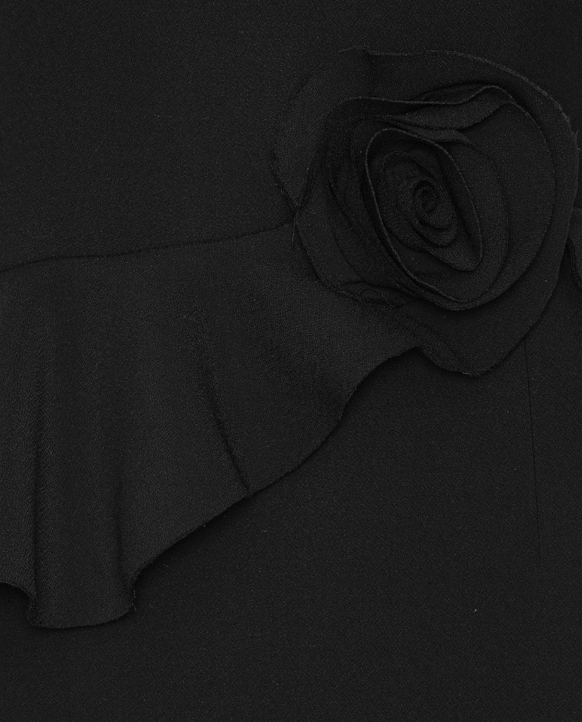Czarna sukienka maxi z falbaną - Image #4