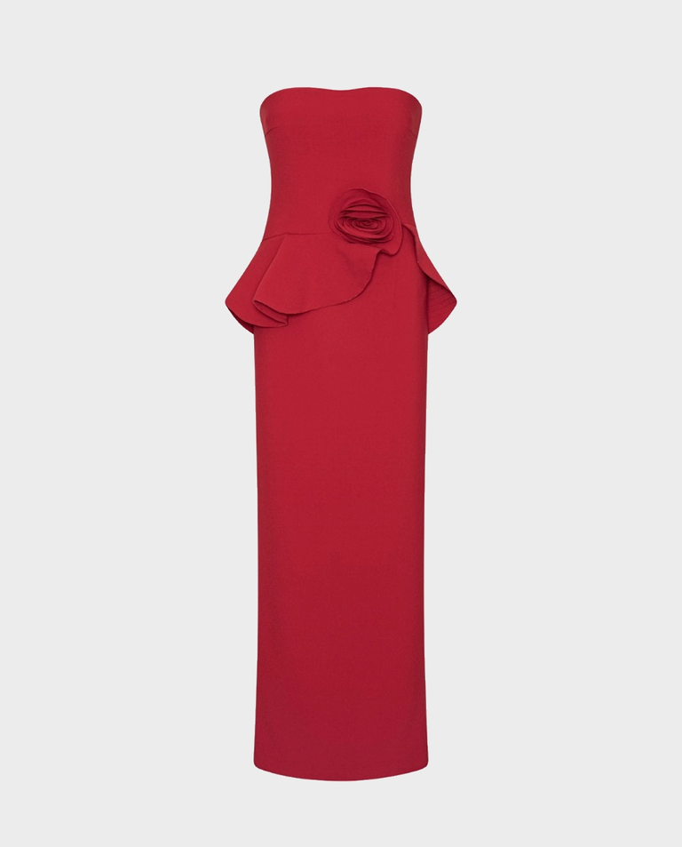 Czerwona sukienka maxi