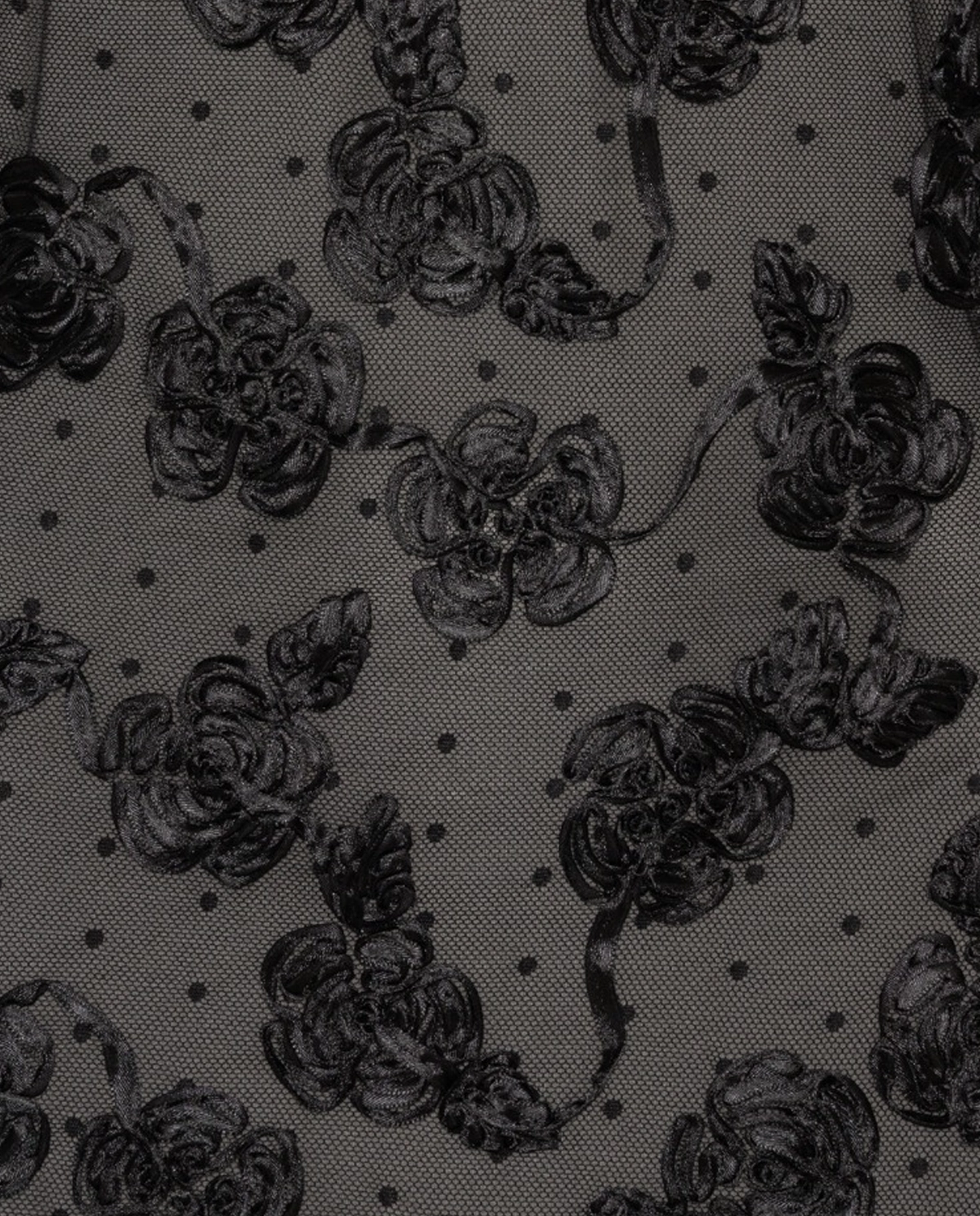 Czarna sukienka mini w kwiaty - Image #4