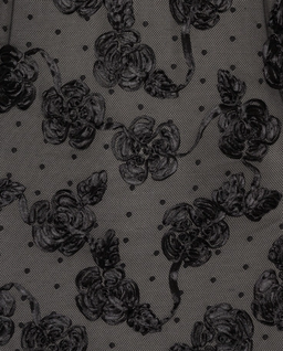 Czarna sukienka mini w kwiaty - Image #4
