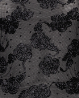 Czarny top w kwiaty - Image #4