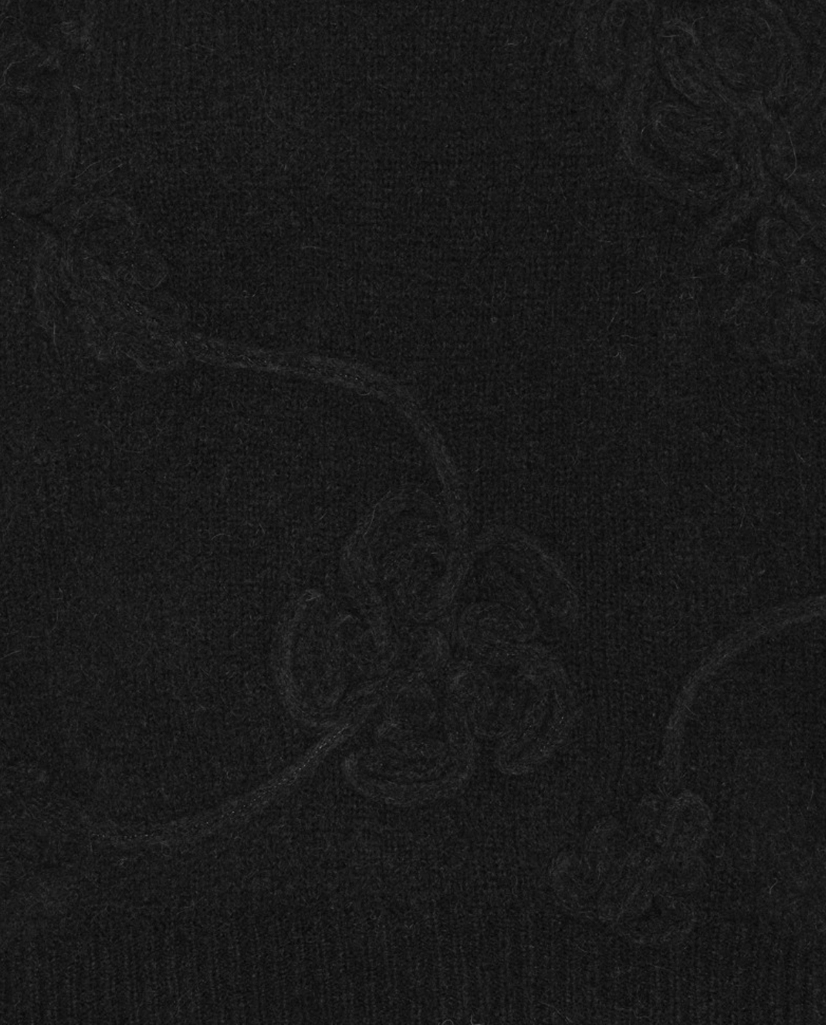 Czarny dzianinowy sweter 3D Flower - Image #2