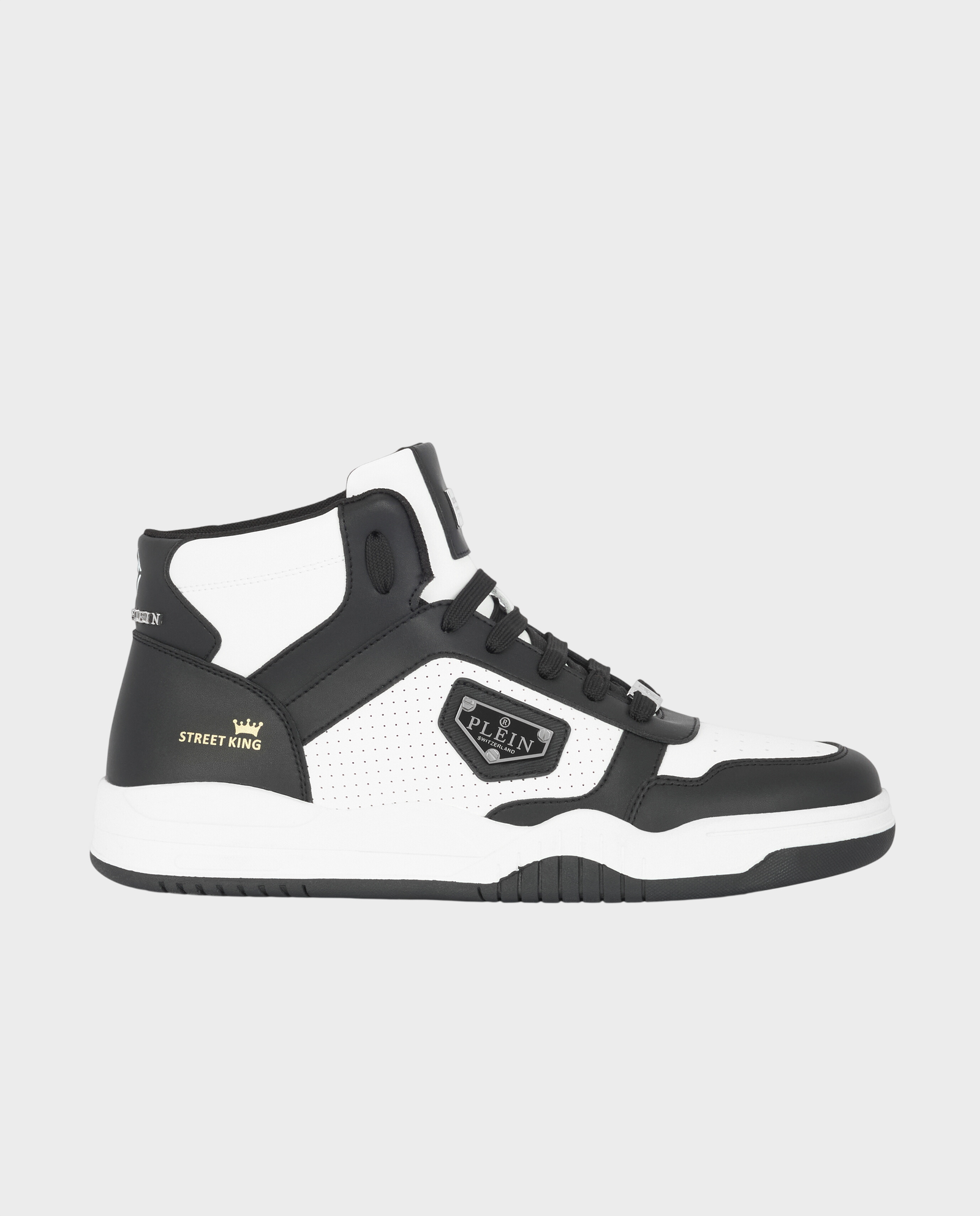 Biało-czarne sneakersy za kostkę - Image #0