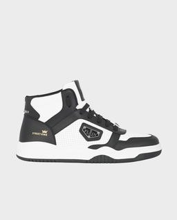 Biało-czarne sneakersy za kostkę - Image #0