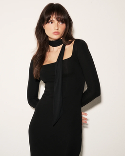 Czarna midi sukienka Claudia - Image #2