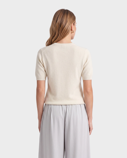 Kaszmirowy sweter z krótkim rękawem - Image #3