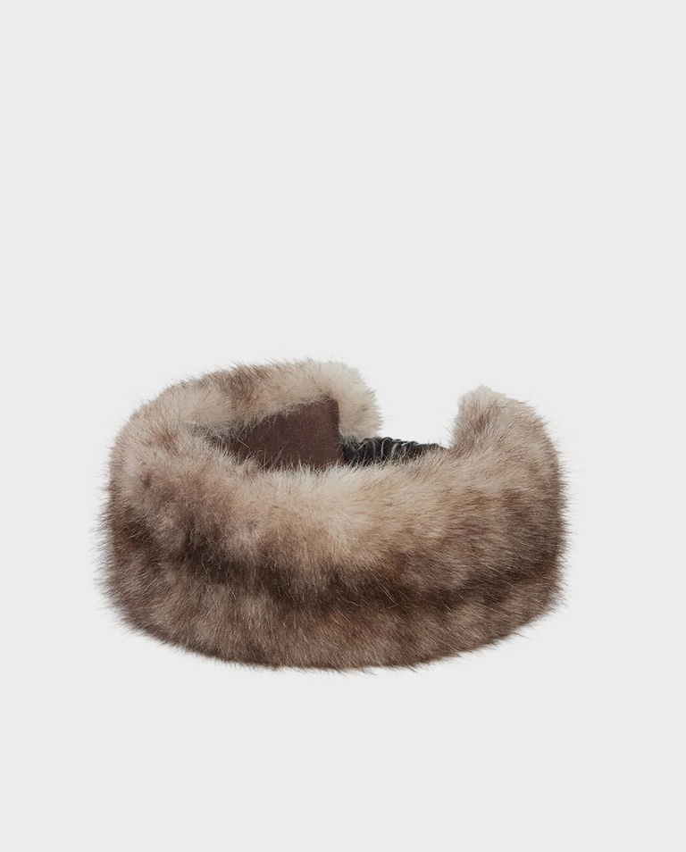 Szara futrzana opaska Eleni