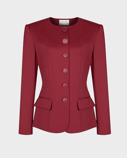 Bordowa marynarka z taliowaniem - Image #0