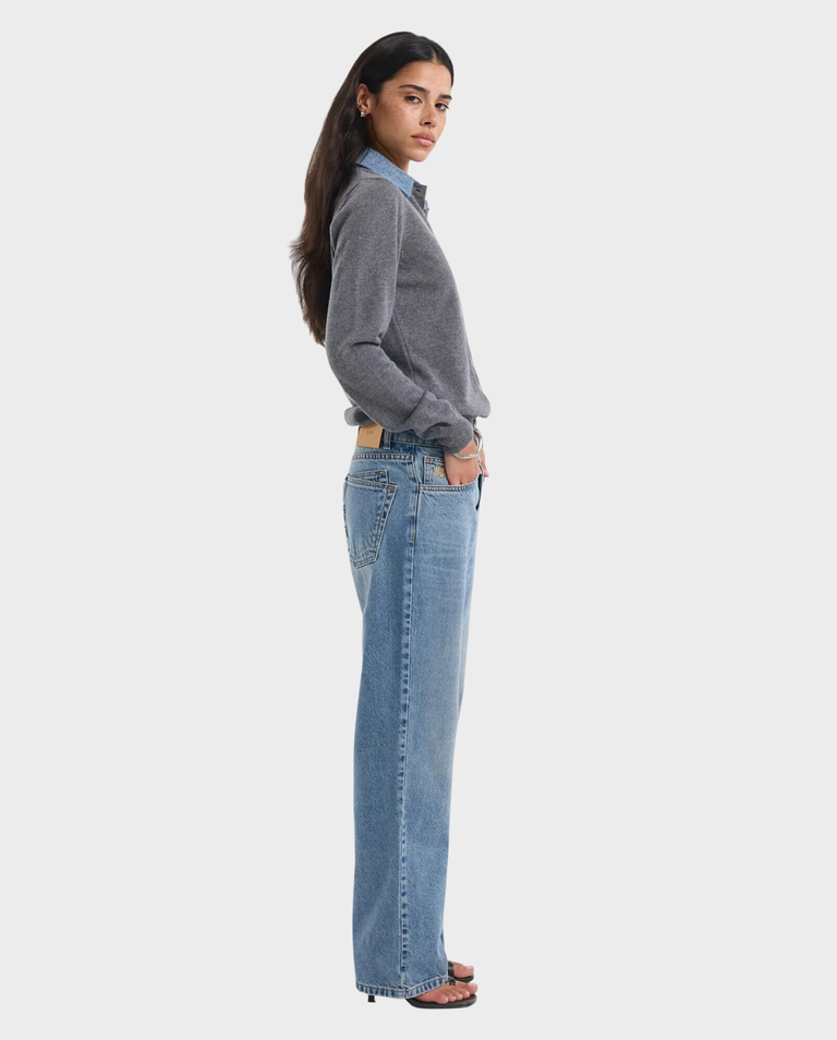 Niebieskie jeansy w stylu Vintage - Image #3