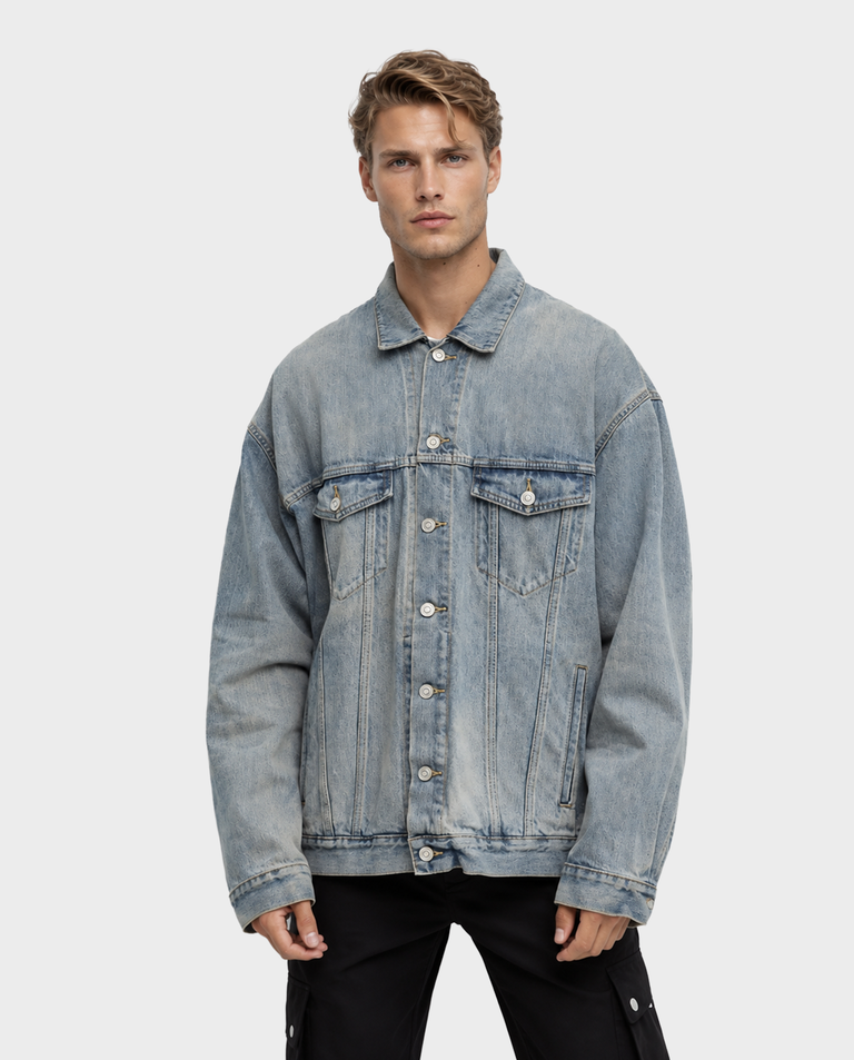 Jeansowa kurtka oversize