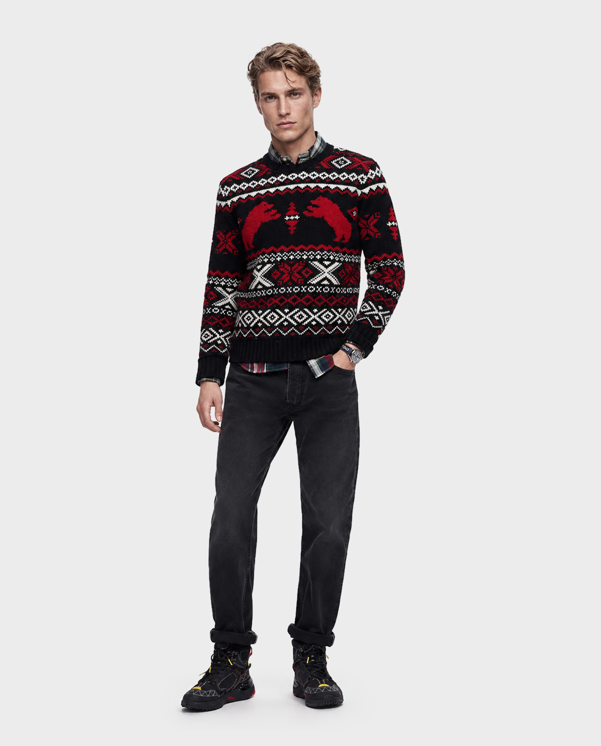Czarny sweter z misiami - Image #2
