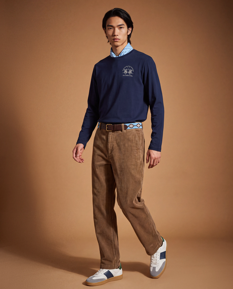 Granatowy longsleeve z haftem - Image #3