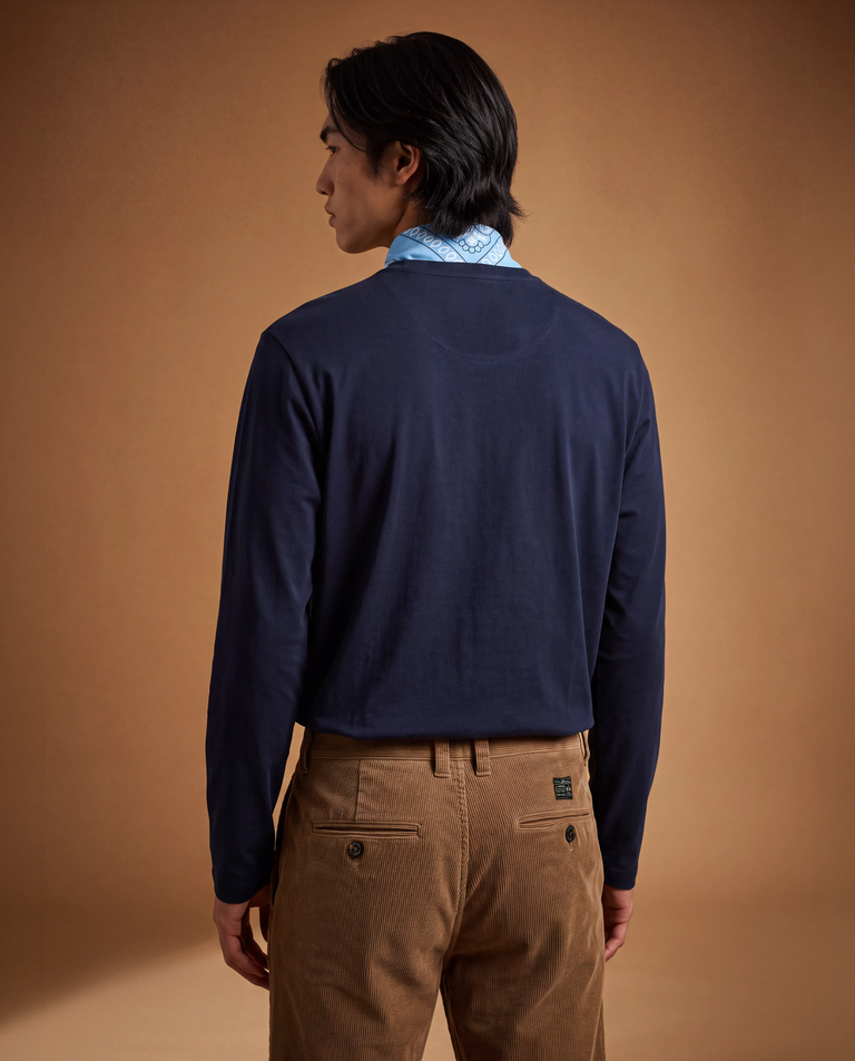 Granatowy longsleeve z haftem - Image #2