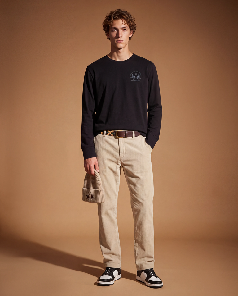 Czarny longsleeve z haftem - Image #3