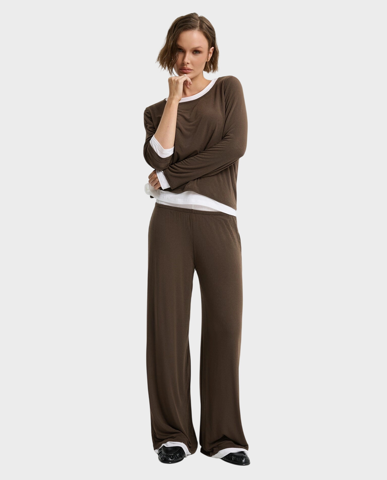 Brązowy longsleeve Vela - Image #1