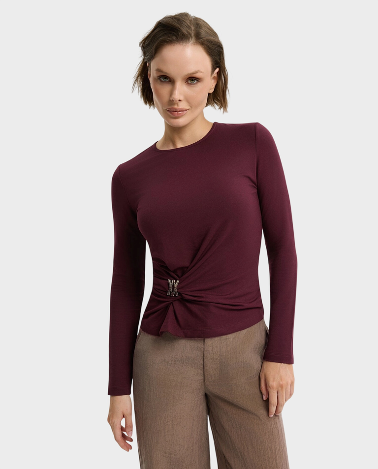 Wiśniowy longsleeve Lune