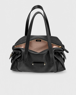 Czarna skórzana torba Bar Holdall Medium - Image #5