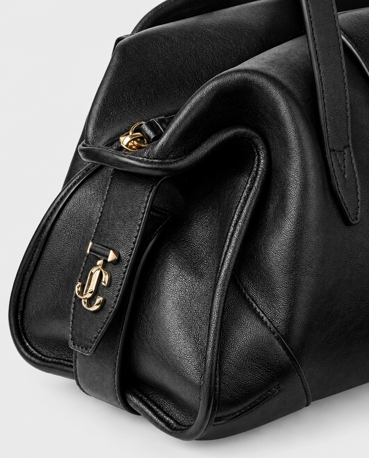 Czarna skórzana torba Bar Holdall Medium - Image #6